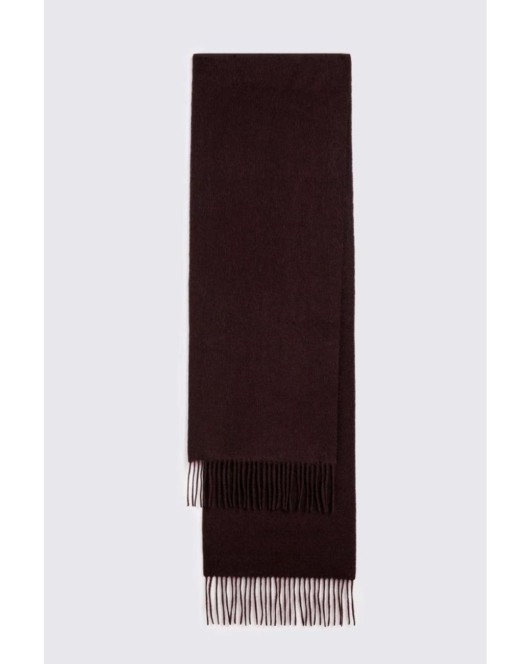 Moss Bros Purple Burgundy Cashmere Blend Scarf for men