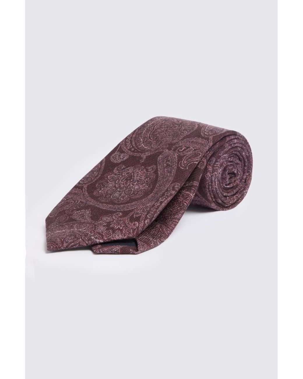 Tessitura bottinelli Purple Italian Burgundy Silk Paisley Tie for men