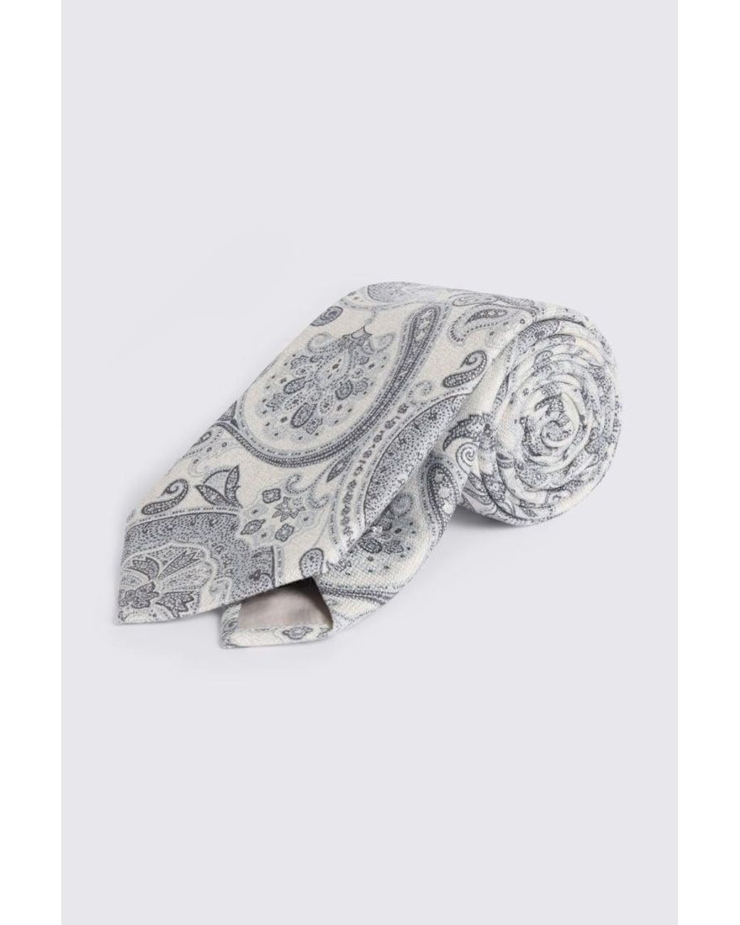 Tessitura bottinelli Gray Italian & Silk Paisley Tie for men