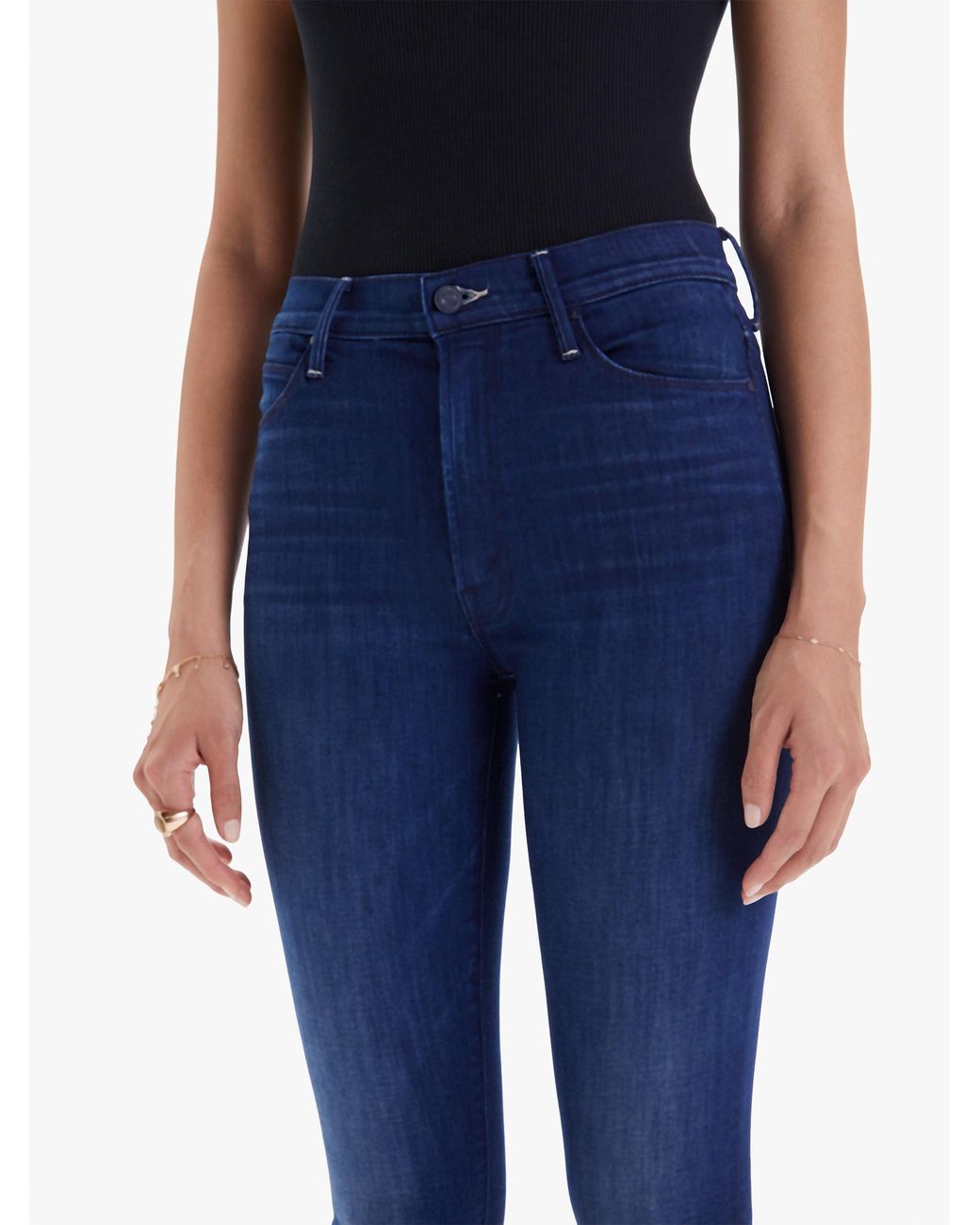 Mother Denim The Stunner Zip Ankle Step 