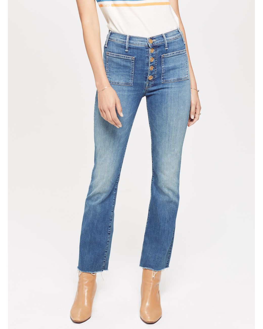Patch Pocket Hustler Ankle Fray Love 