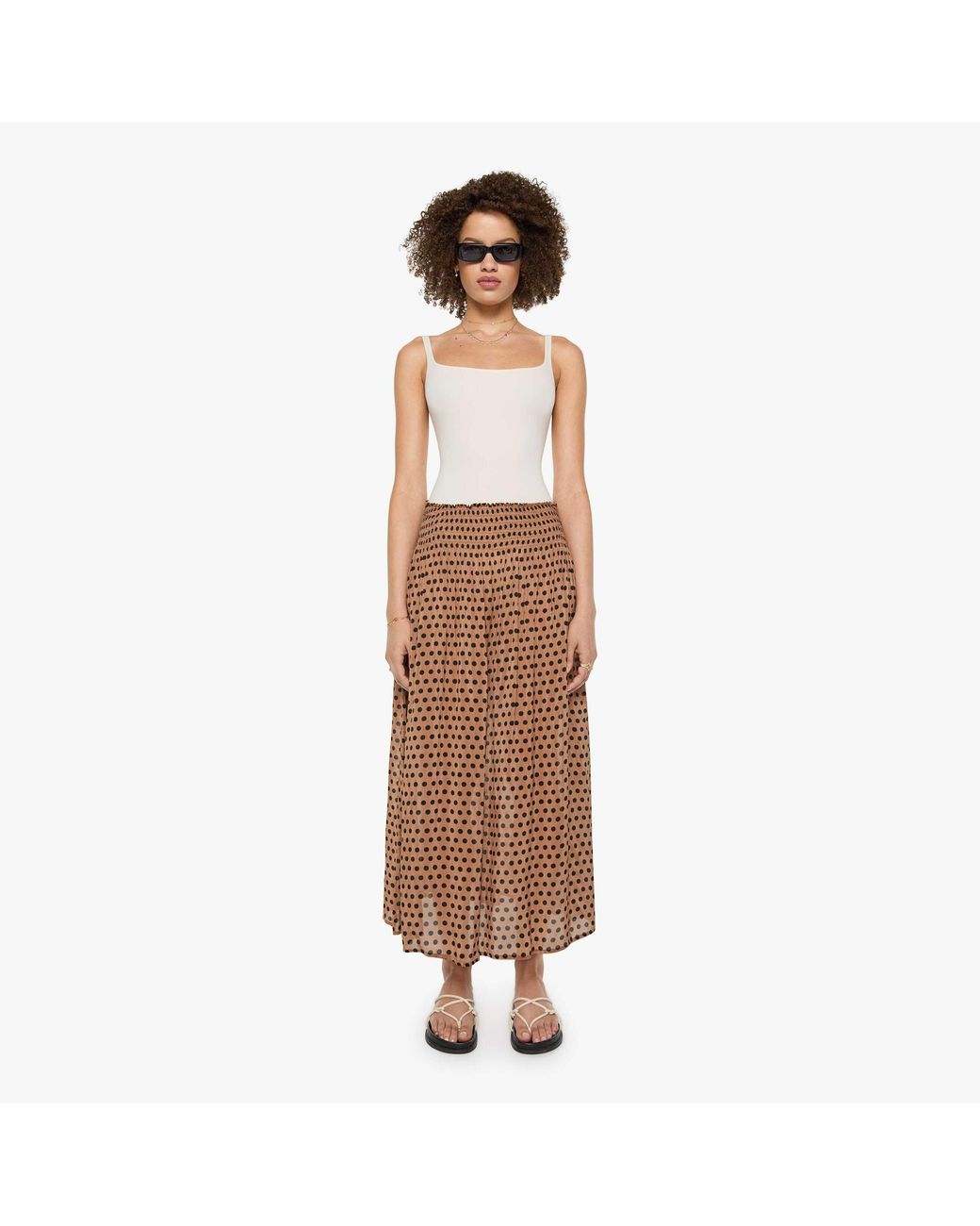 Natalie Martin Natural Bella Skirt Grande Polka Dot & Tan