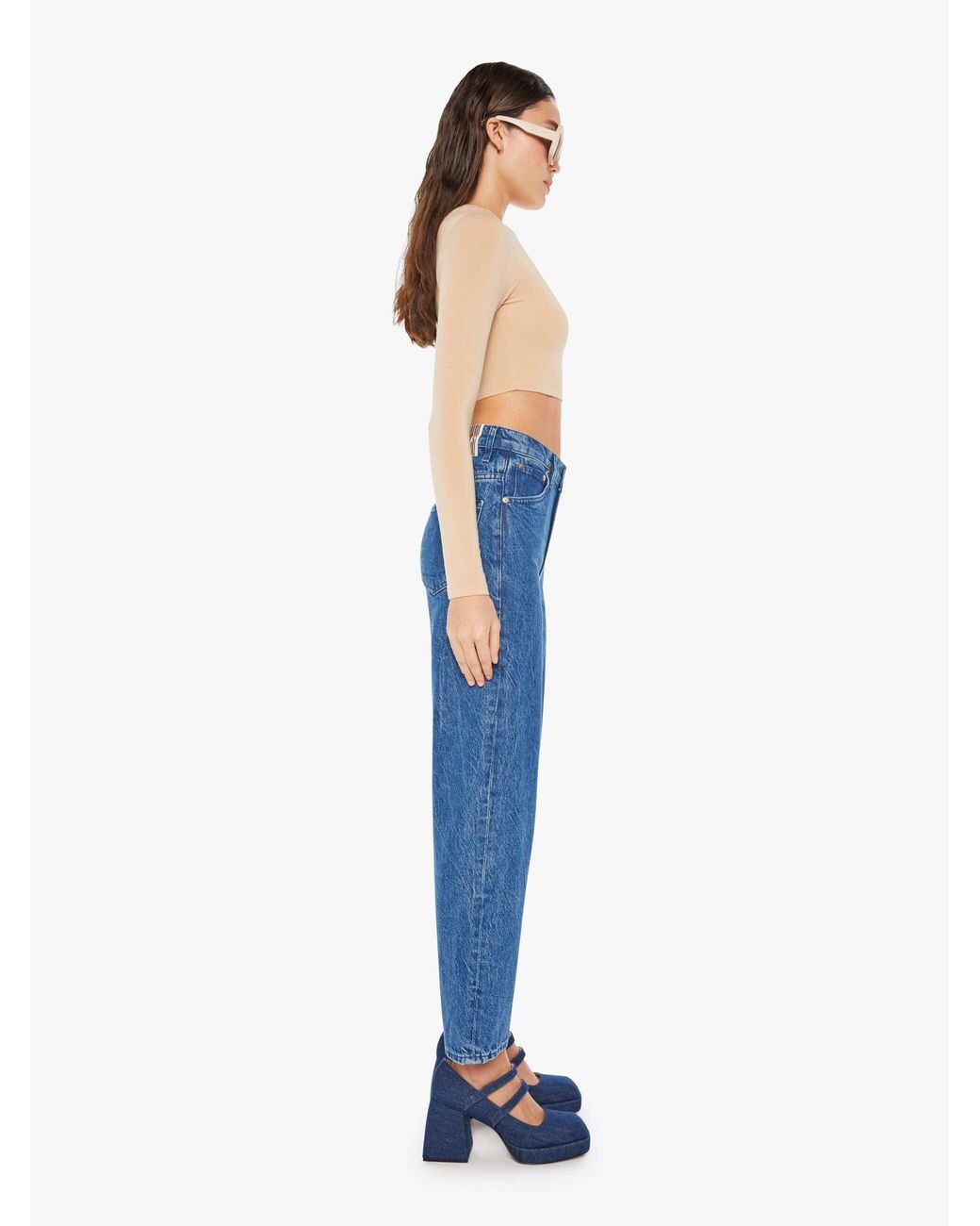パンツ MOTHER SNACKS HW DOUBLE STACK ANKLE 24 Mother Snacks! High Waisted Double Stack Ankle Snap, Crackle