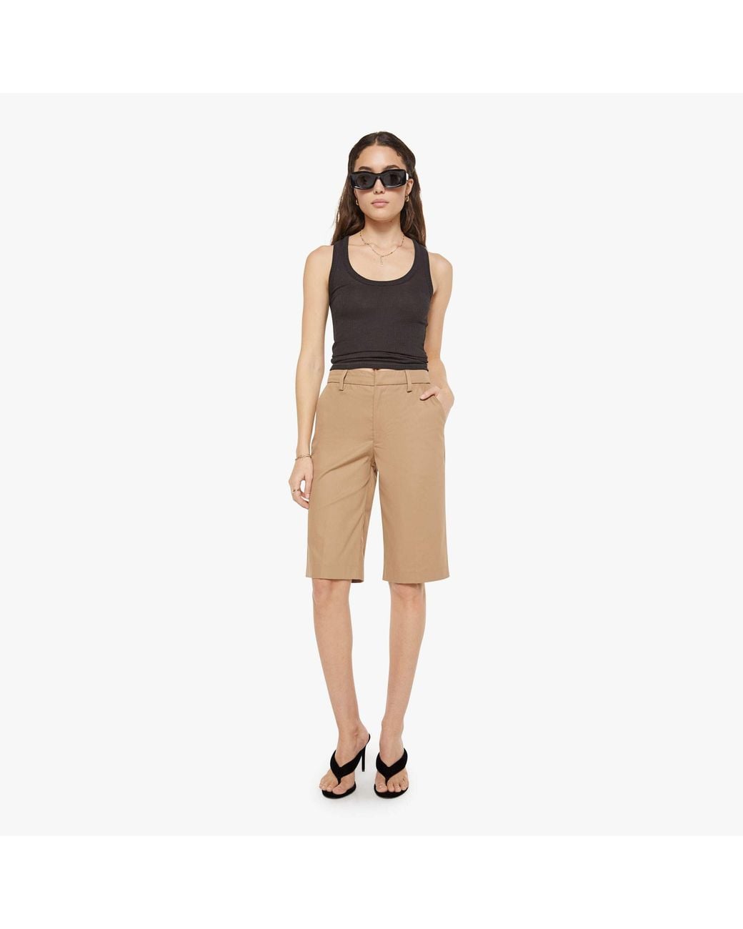 SPRWMN Natural Bermuda Trousers Khaki