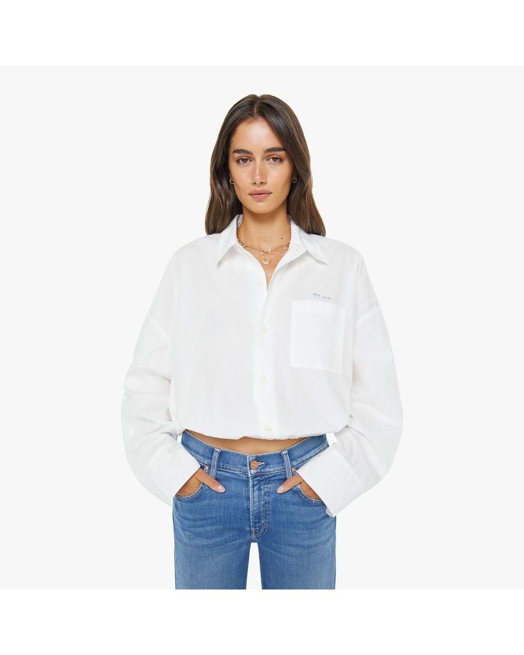 Mother White The Scrunchie Frenchie Shirt