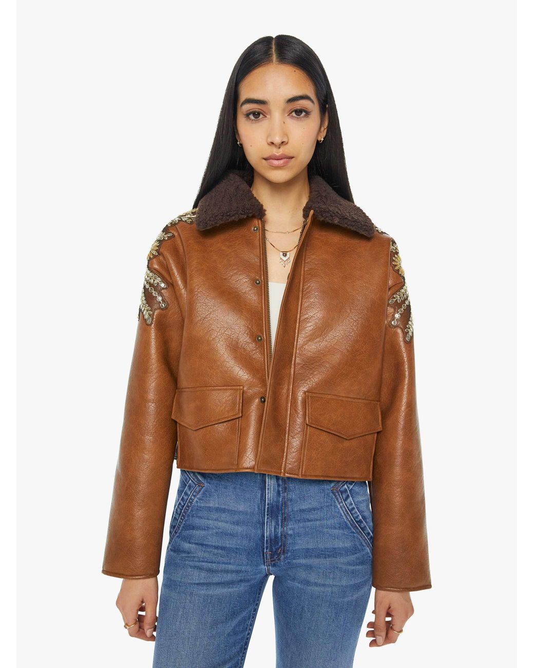 Mother boxy moto jacket hot sale