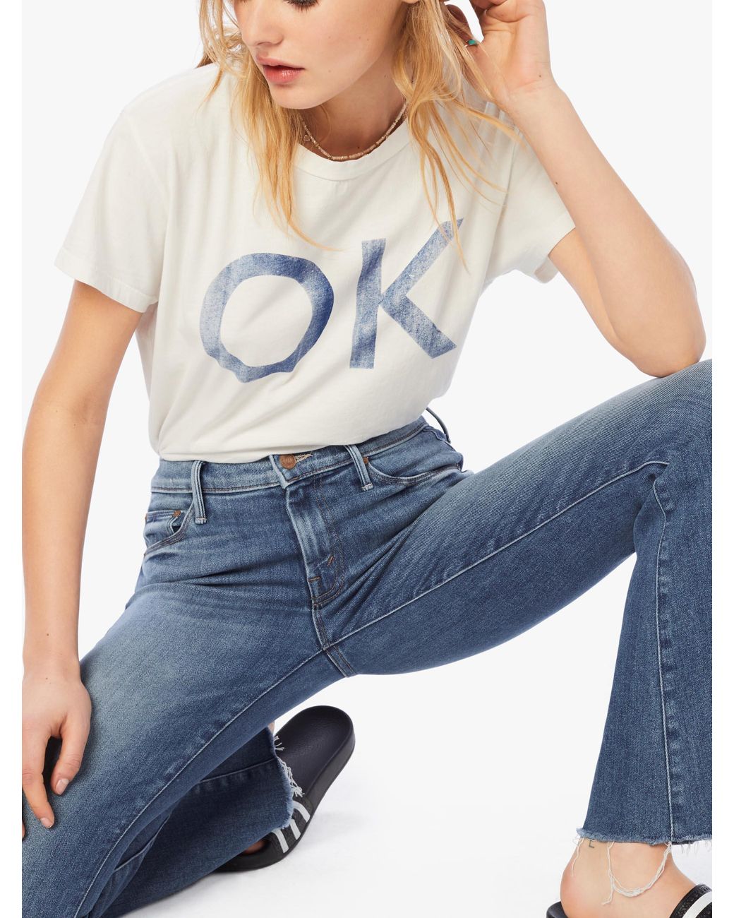 Mother Denim The Weekender Fray Hop On 