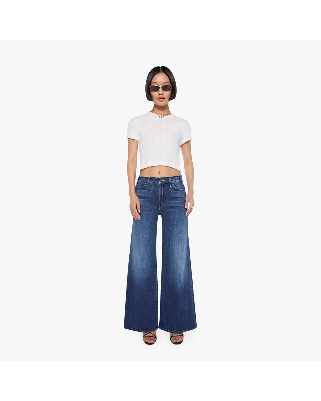 Mother Blue Petites The Lil Hustler Roller Skimp Heirloom Jeans