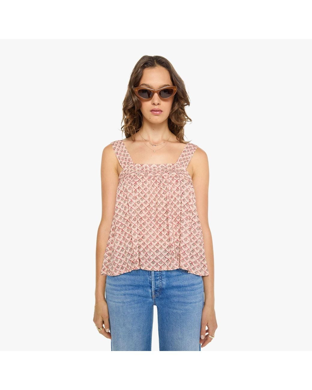 Natalie Martin Blue Jasmine Top Scallop Blush