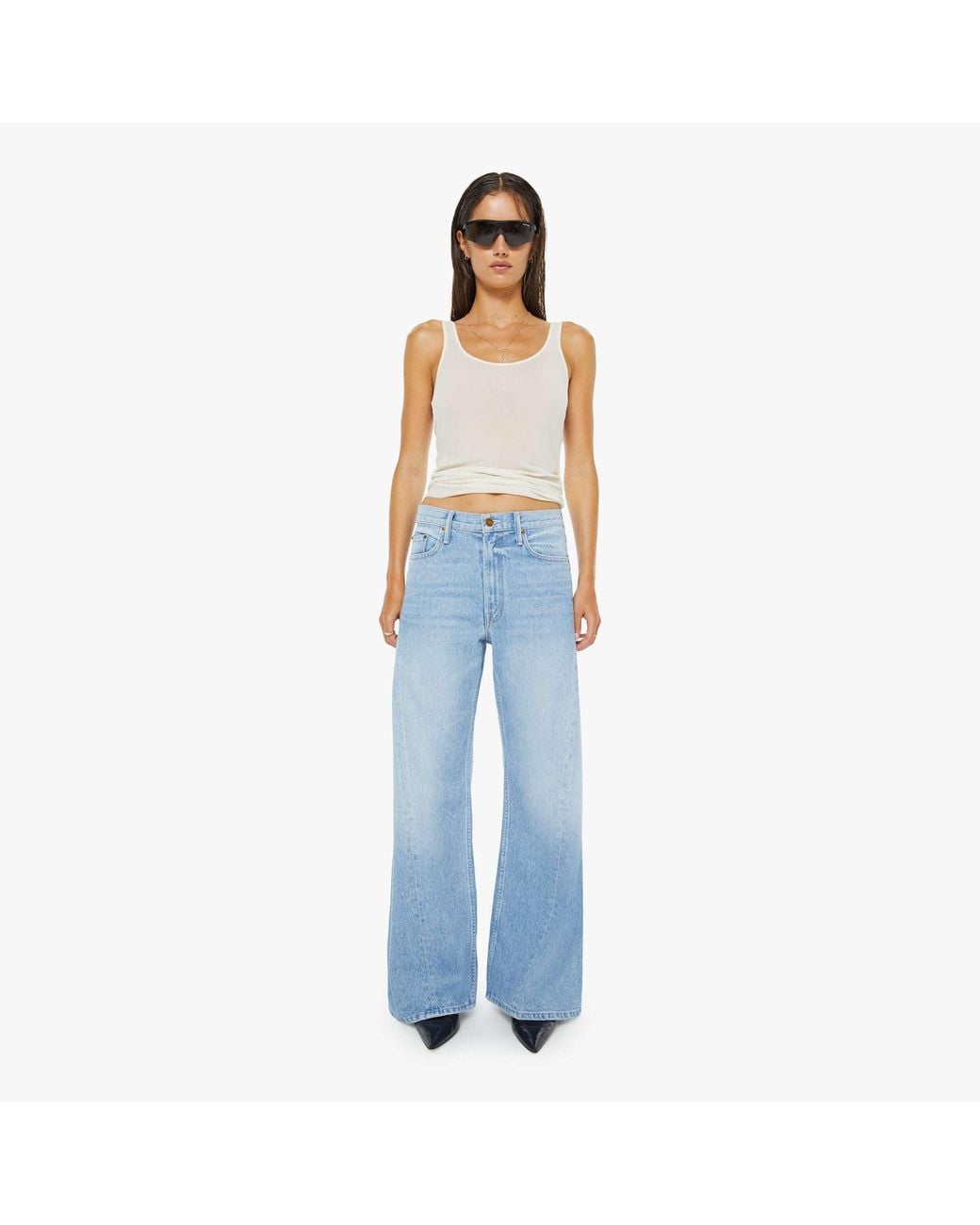 Mother Blue Snacks! The Lemon Twist Sneak Munchies Jeans