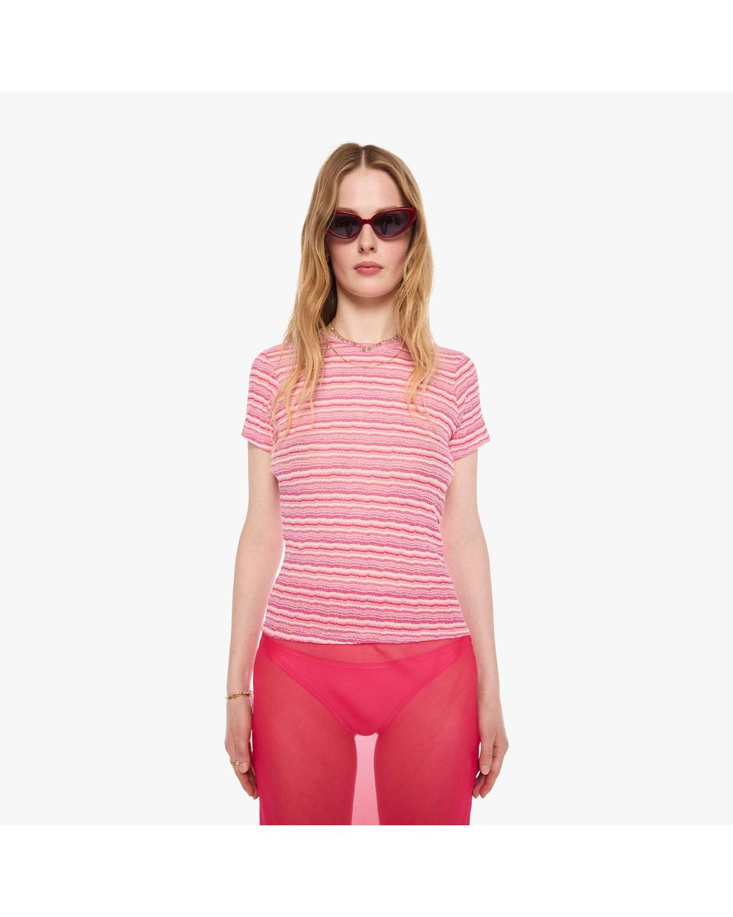 SPRWMN Pink Baby T-Shirt Stripes