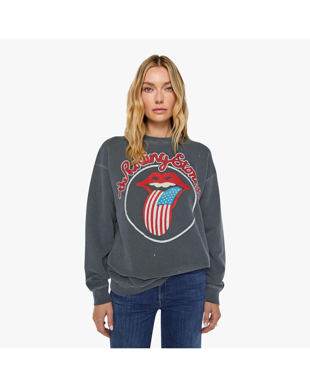 MadeWorn Blue Rolling Stones Sweatshirt Dusk T-Shirt