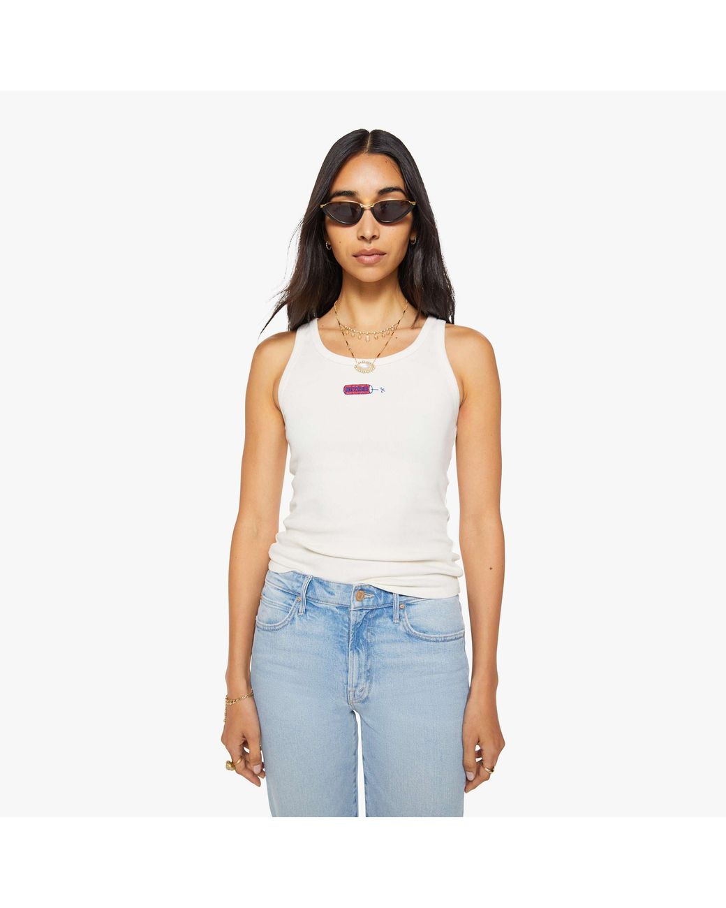 Mother White The Runner Up Firecracker Shirt