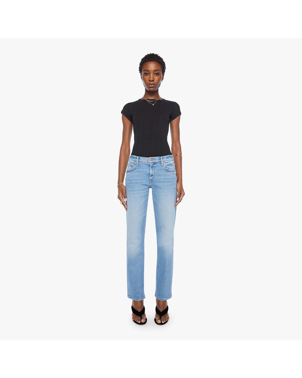 Mother Blue The Spin Off Skimp Saddle Up Jeans