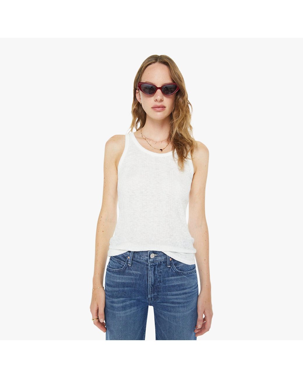 Mother White The Runner Up Fluff Shirt