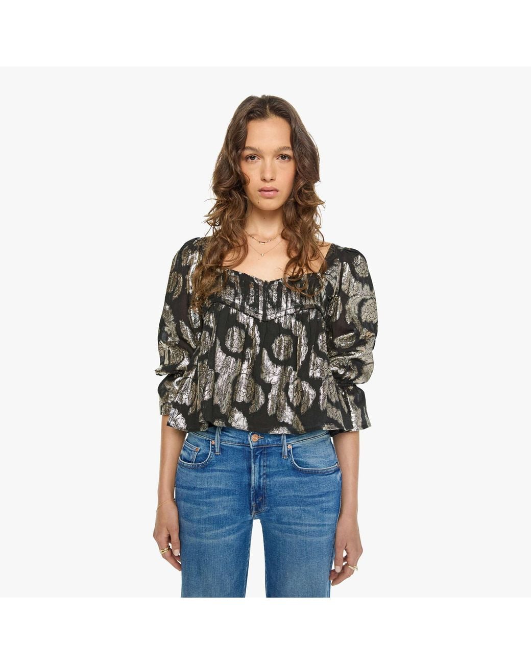 Alix Of Bohemia White Priya Top Gunmetal