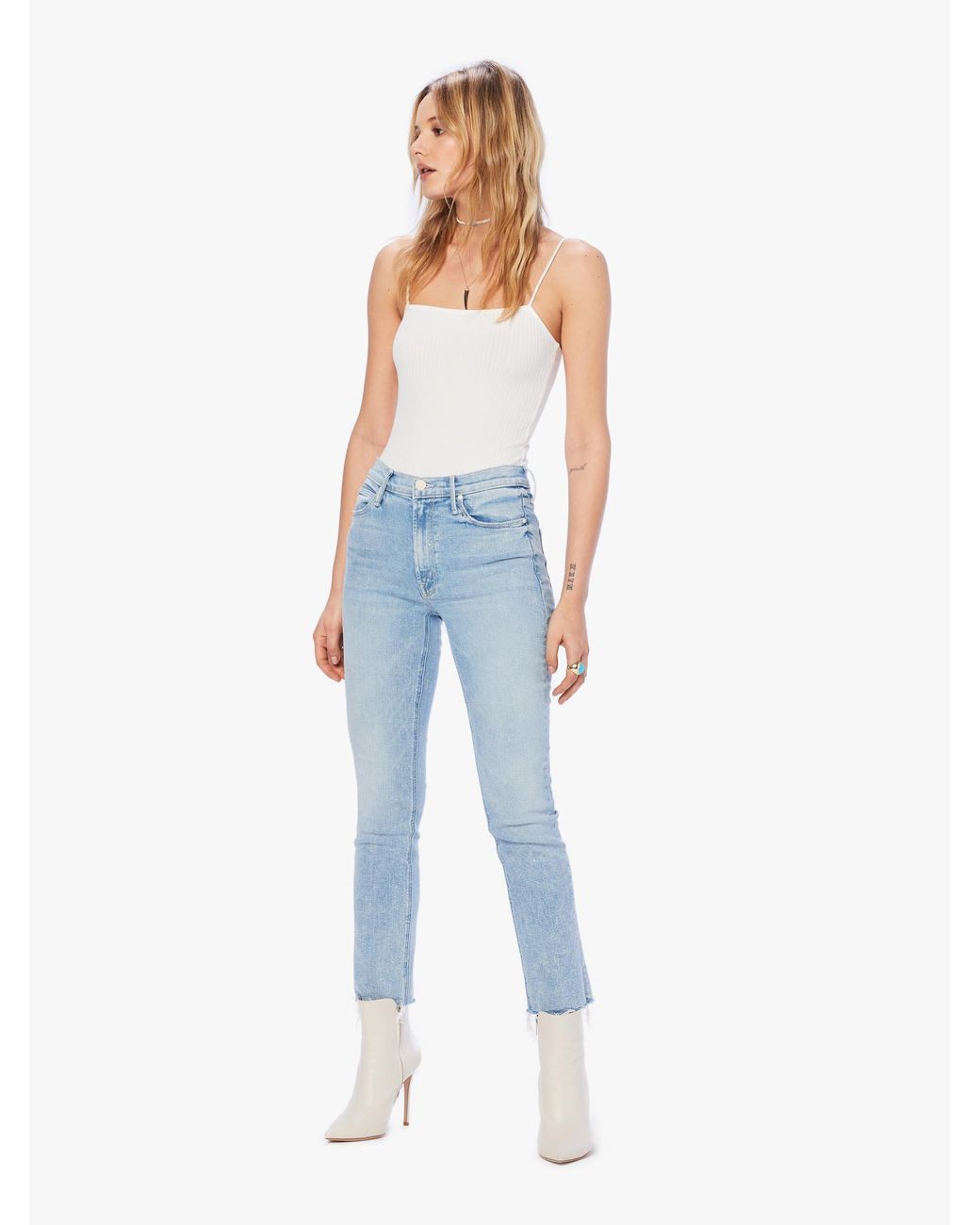 Mother Denim The Mid Rise Dazzler Ankle 