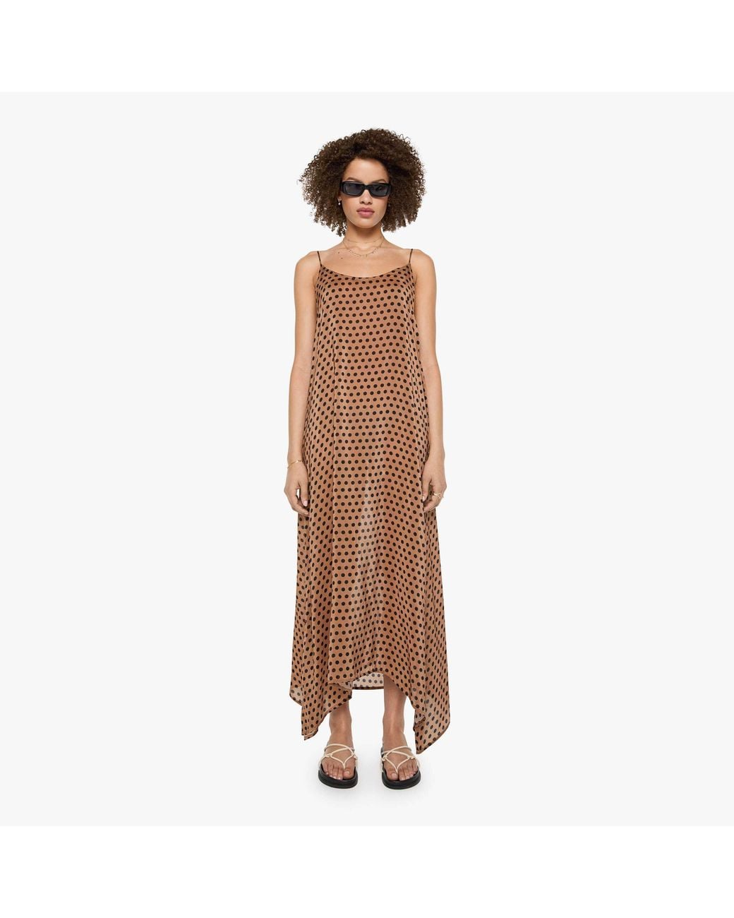 Natalie Martin Natural Heather Maxi Grande Polka Dot & Tan Skirt