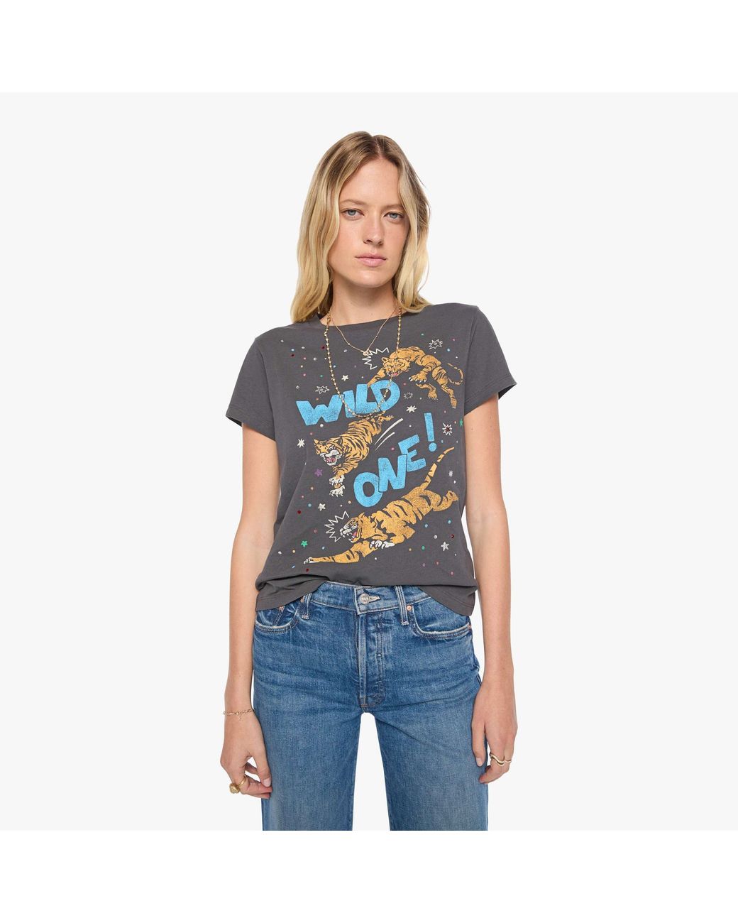 Mother Blue The Boxy Goodie Wild One T-Shirt