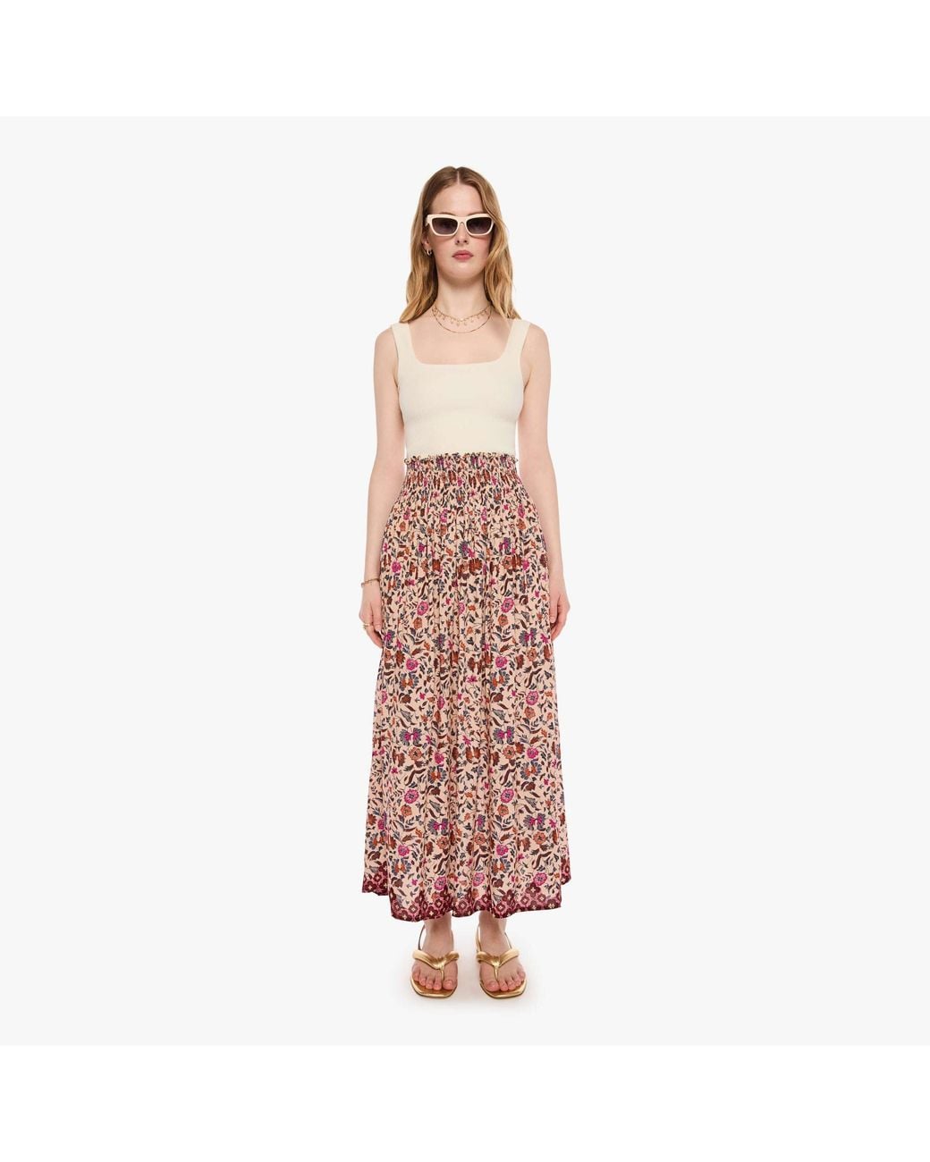 Natalie Martin White Bella Skirt Wildflower Spice