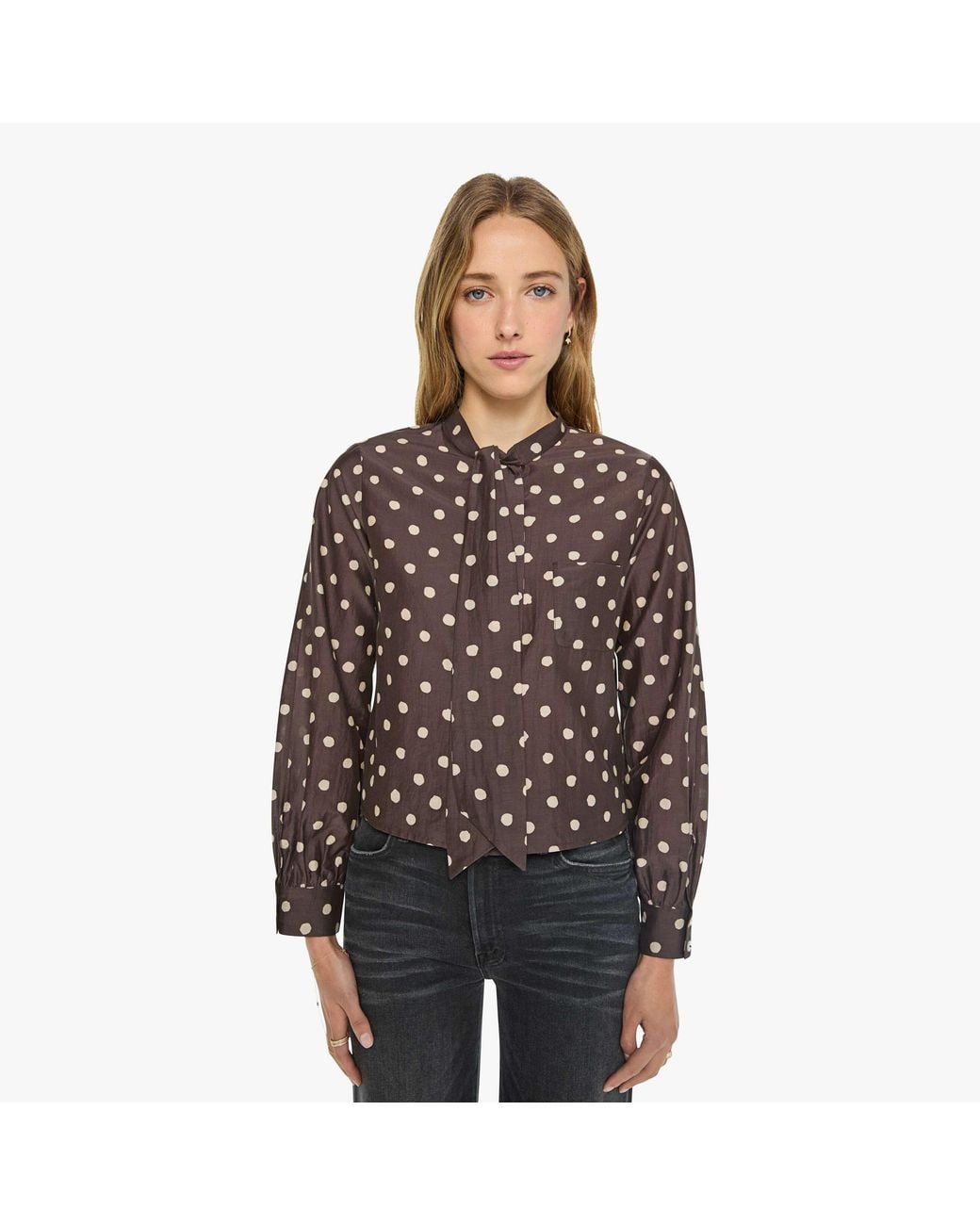 Alix Of Bohemia Brown Molly Shirt Dot