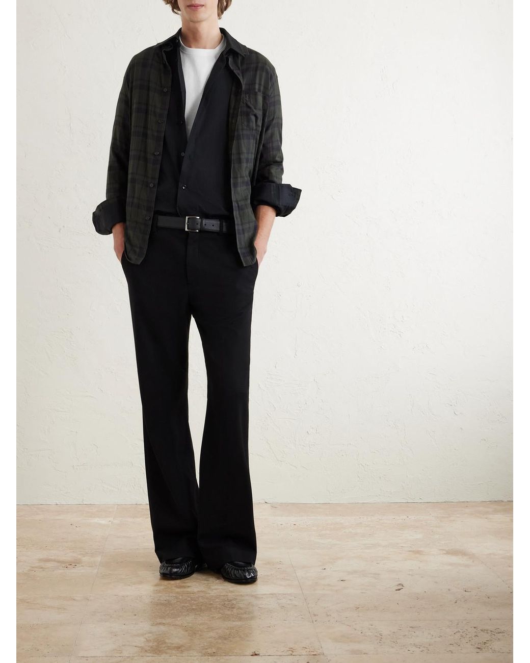 Saint Laurent T-Shirt aus Baumwoll-Jersey in White für Herren