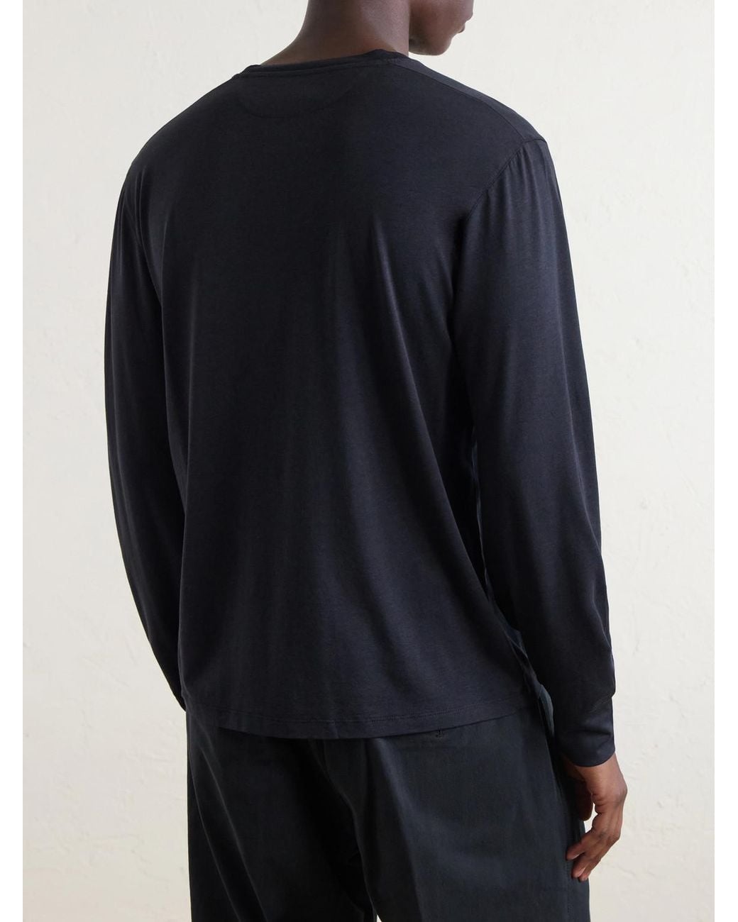 Tom Ford Blue Slim-Fit Lyocell And Cotton-Blend Jersey T-Shirt for men
