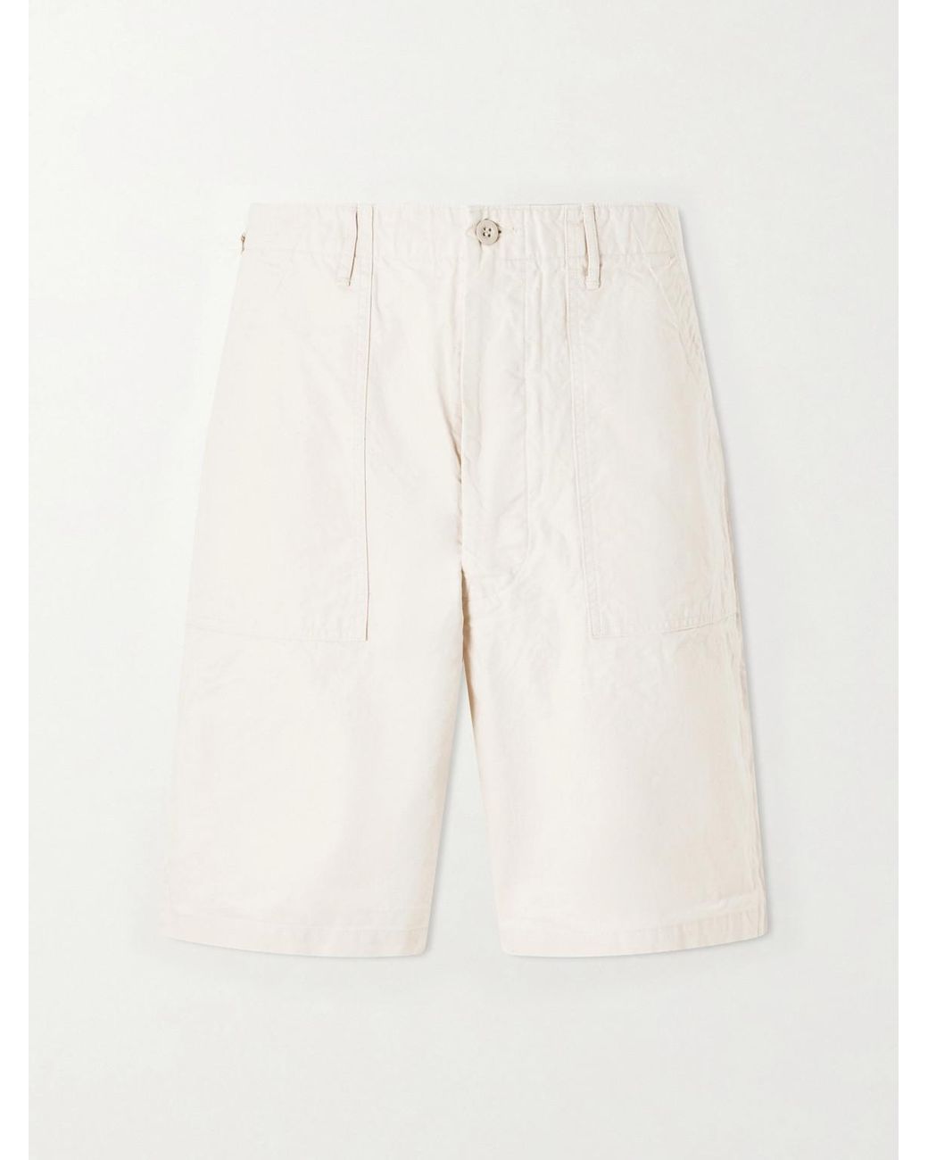 Orslow Natural Summer Fatigue Straight-leg Cotton Shorts for men