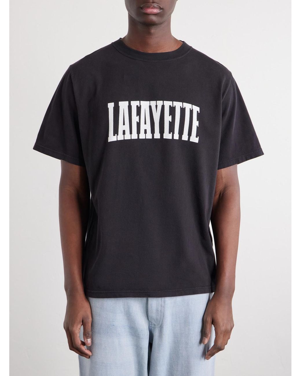 Remi Relief Black Lafayette Printed Cotton-Jersey T-Shirt for men