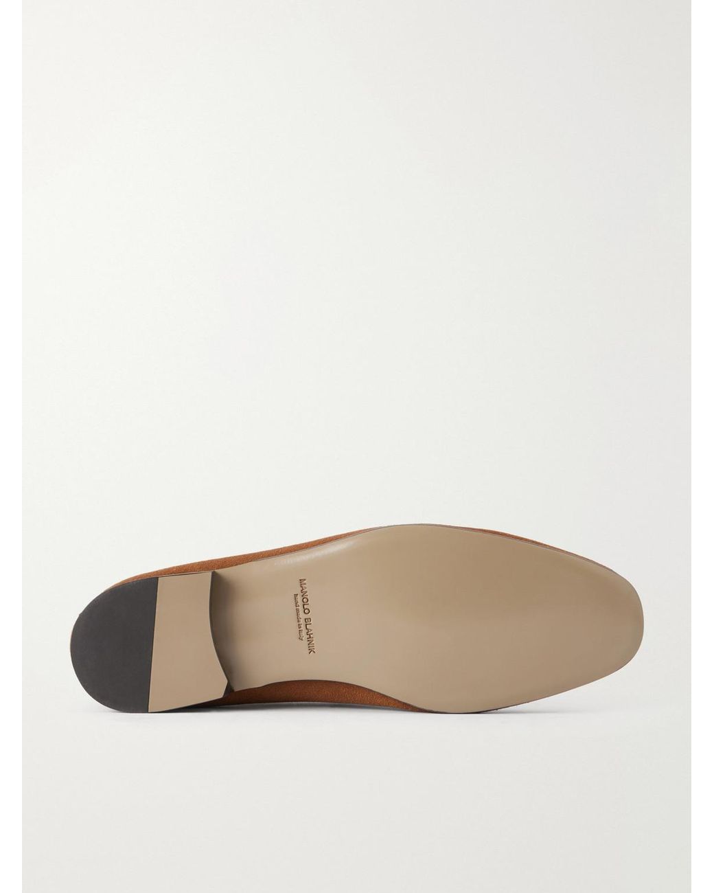 Manolo Blahnik Brown Truro Suede Loafers for men