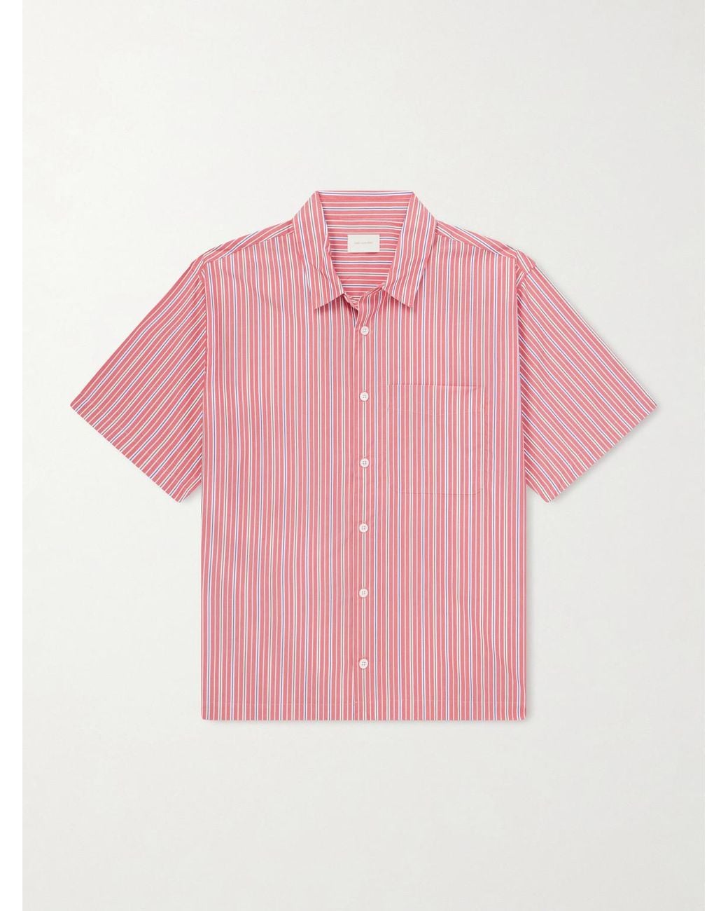 Aimé Leon Dore Pink Striped Cotton-Poplin Shirt for men