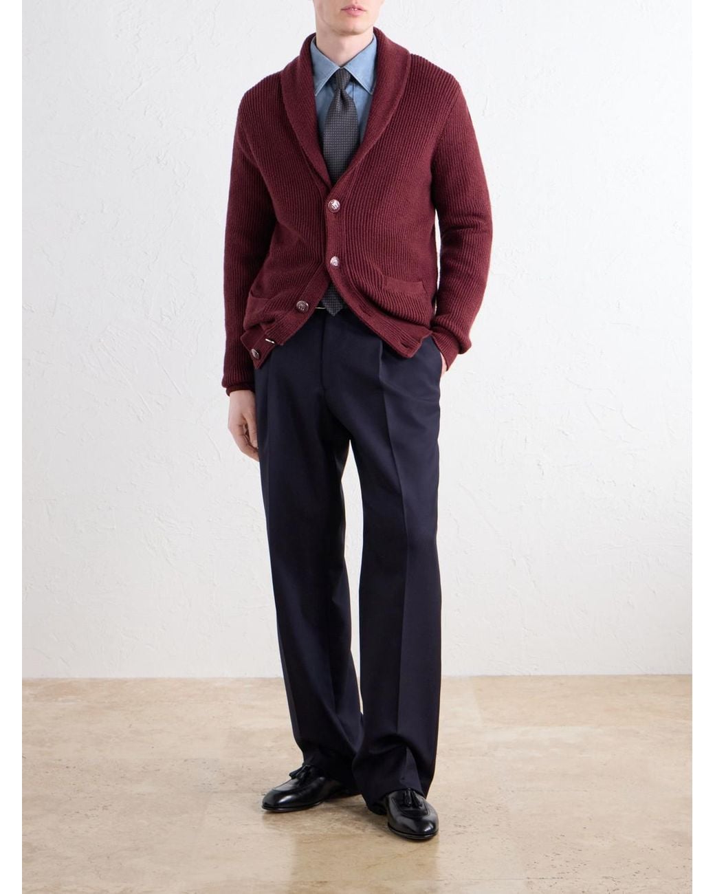 Thom Sweeney Blue Lecce Denim Shirt for men