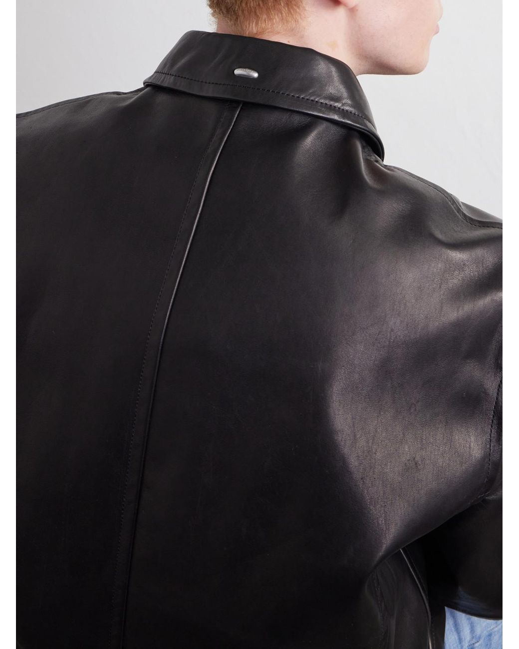 Our Legacy Black Rework Leather Jacket for men