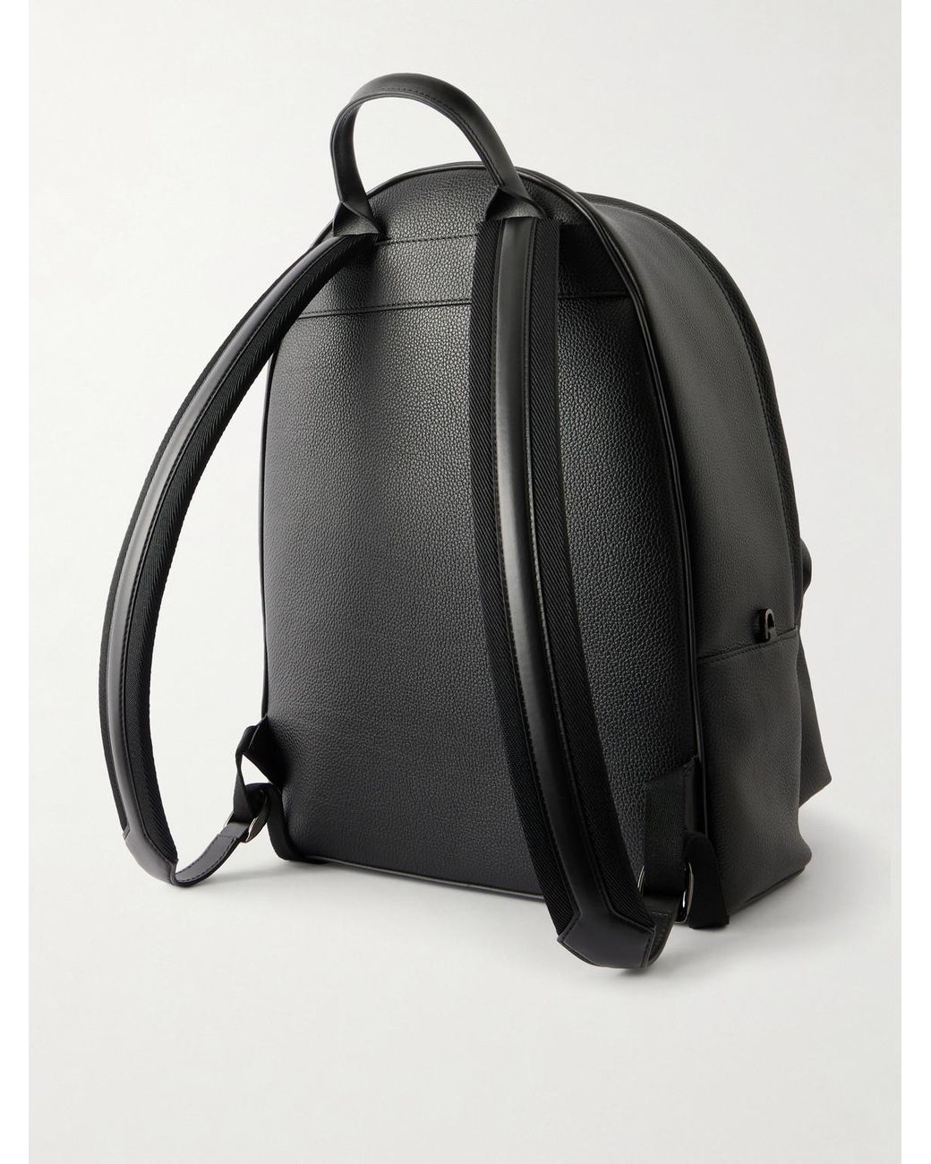 Christian Louboutin Black Stoic Logo-embossed Leather Backpack for men
