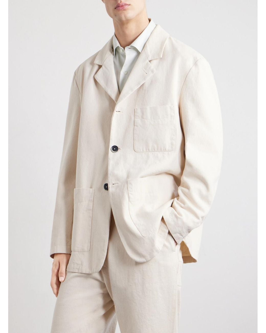 Barena Natural Cotton-Drill Suit Jacket for men