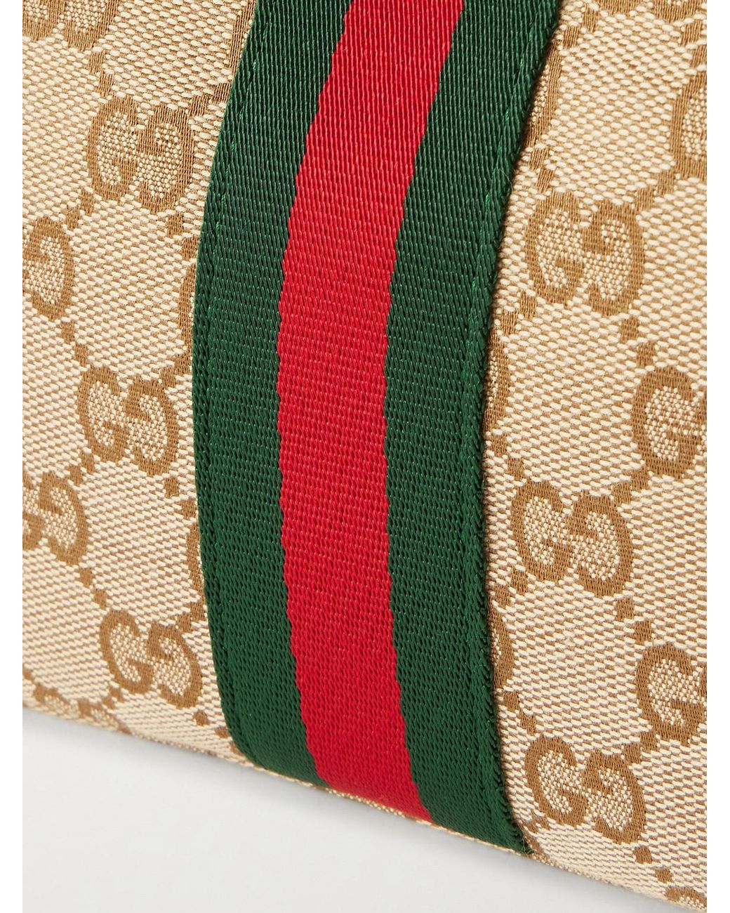 Gucci Natural Lunetta Leather-Trimmed Canvas-Jacquard Shoulder Bag for men
