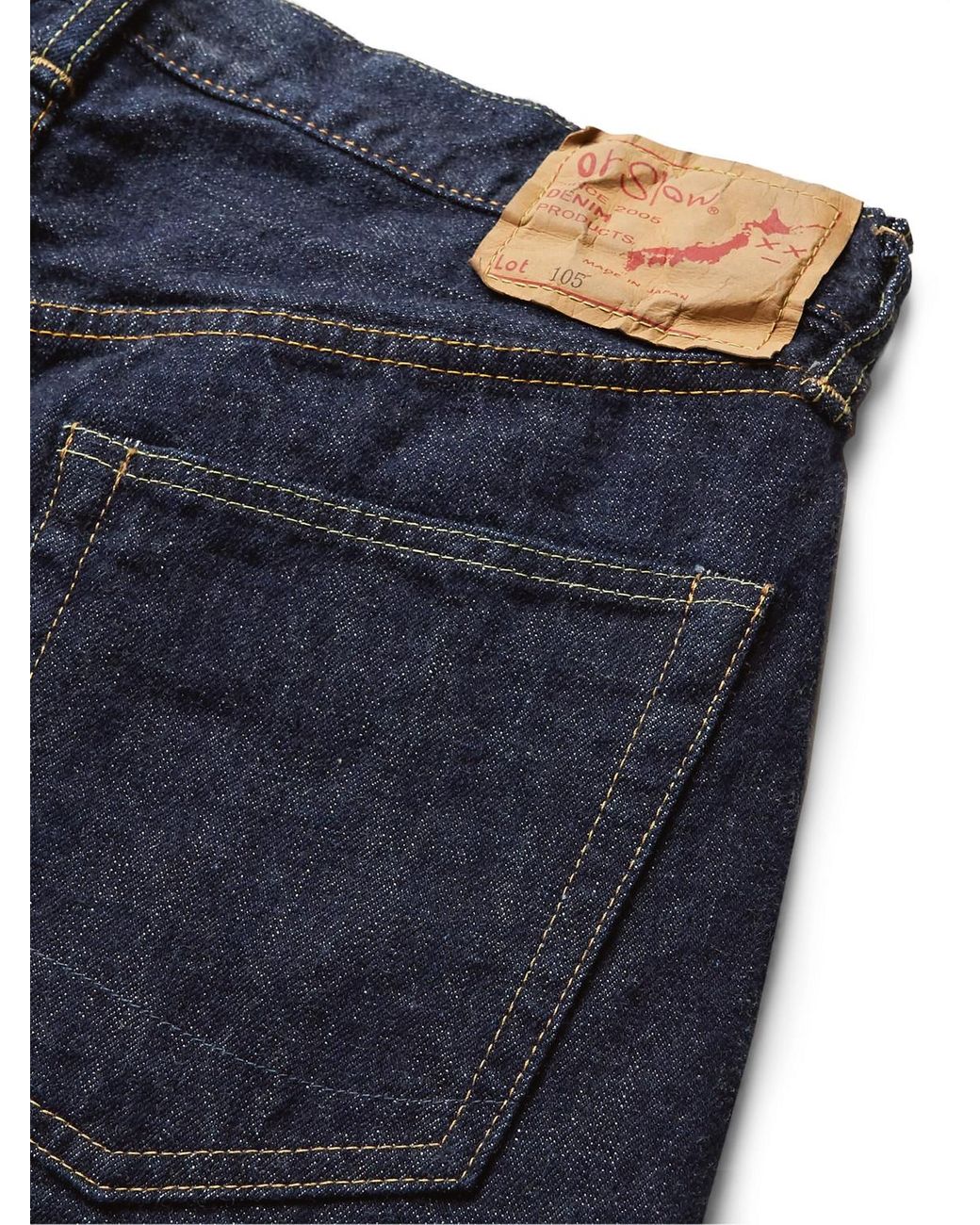 Orslow Blue 105 Selvedge Denim Jeans for men