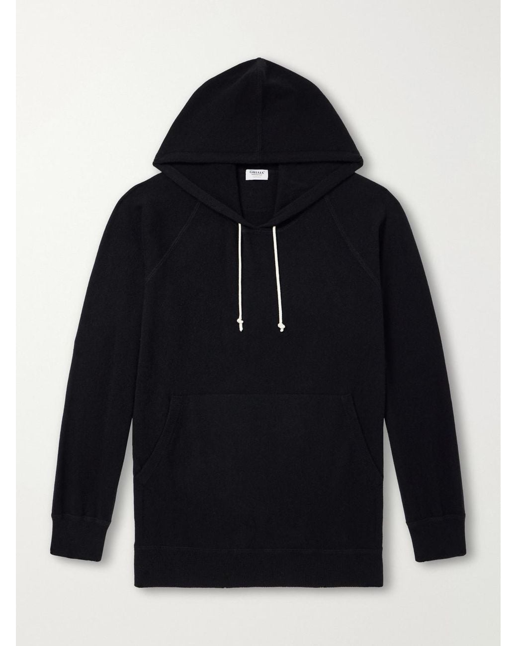 Ghiaia Blue Cashmere Hoodie for men