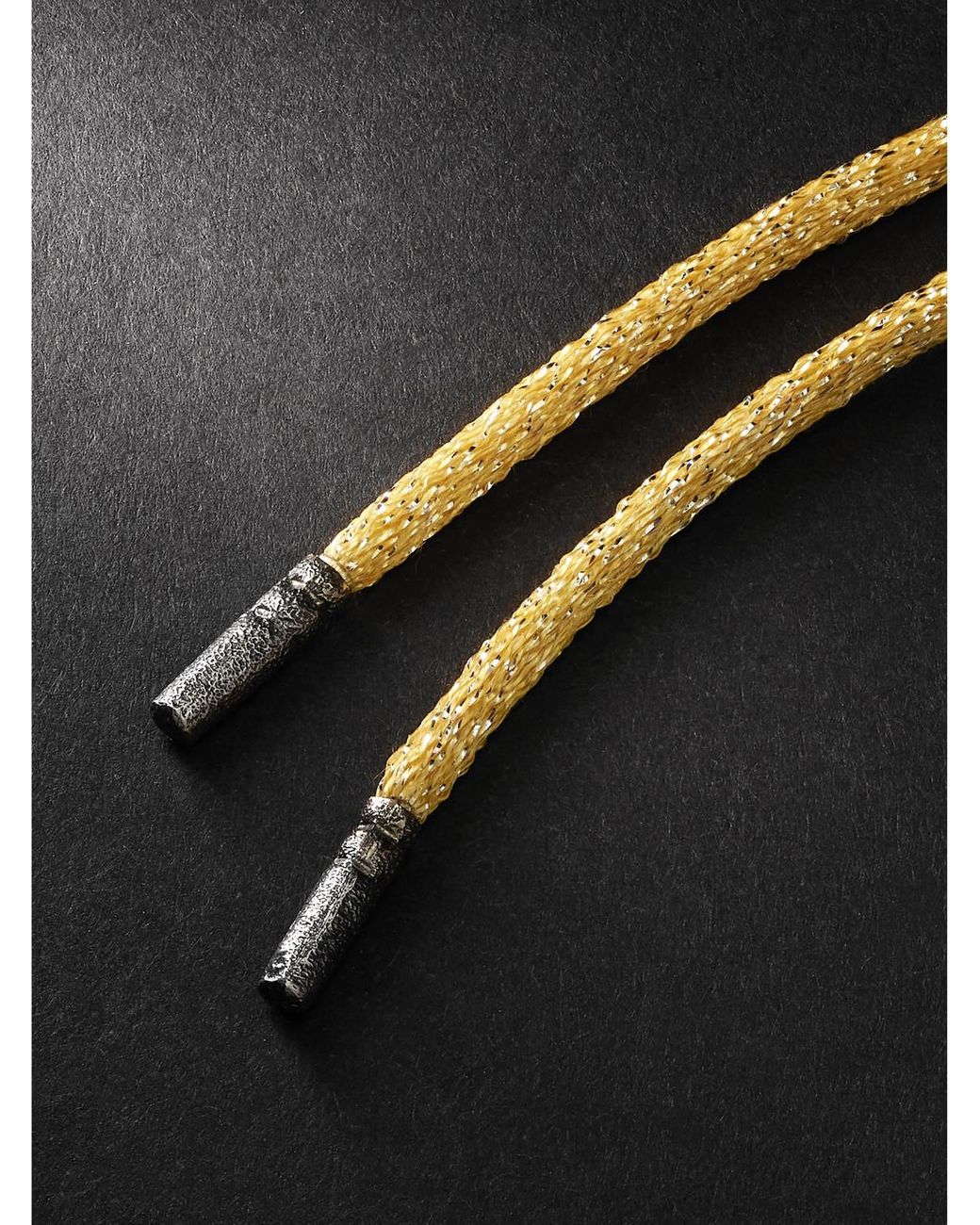 Carolina Bucci Brushed 18-Karat And Blackened And Lurex Pendant Necklace for men