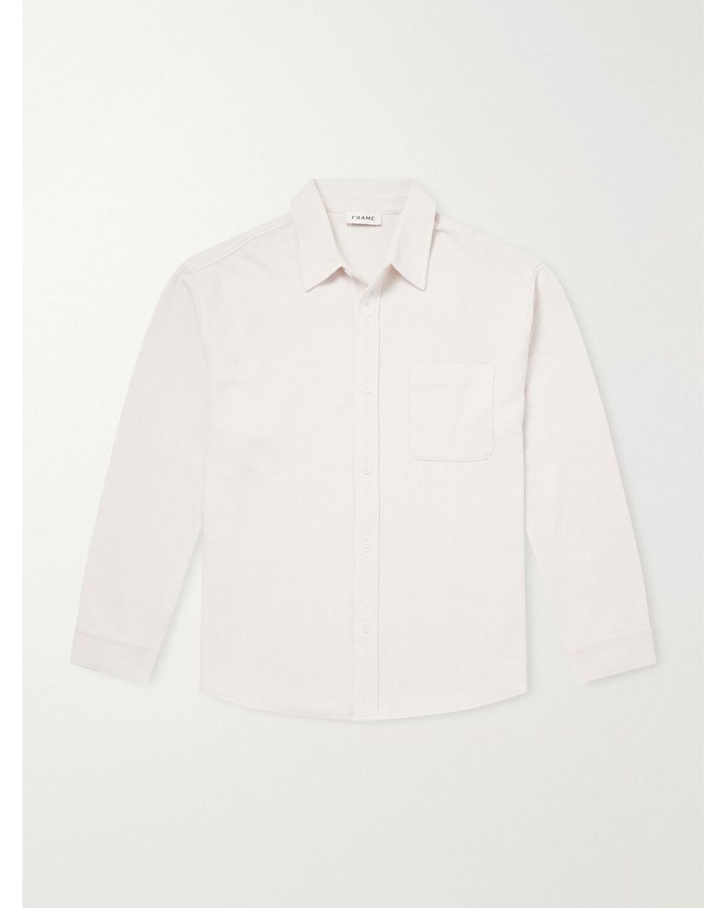 FRAME Natural Waffle-knit Cotton Shirt for men