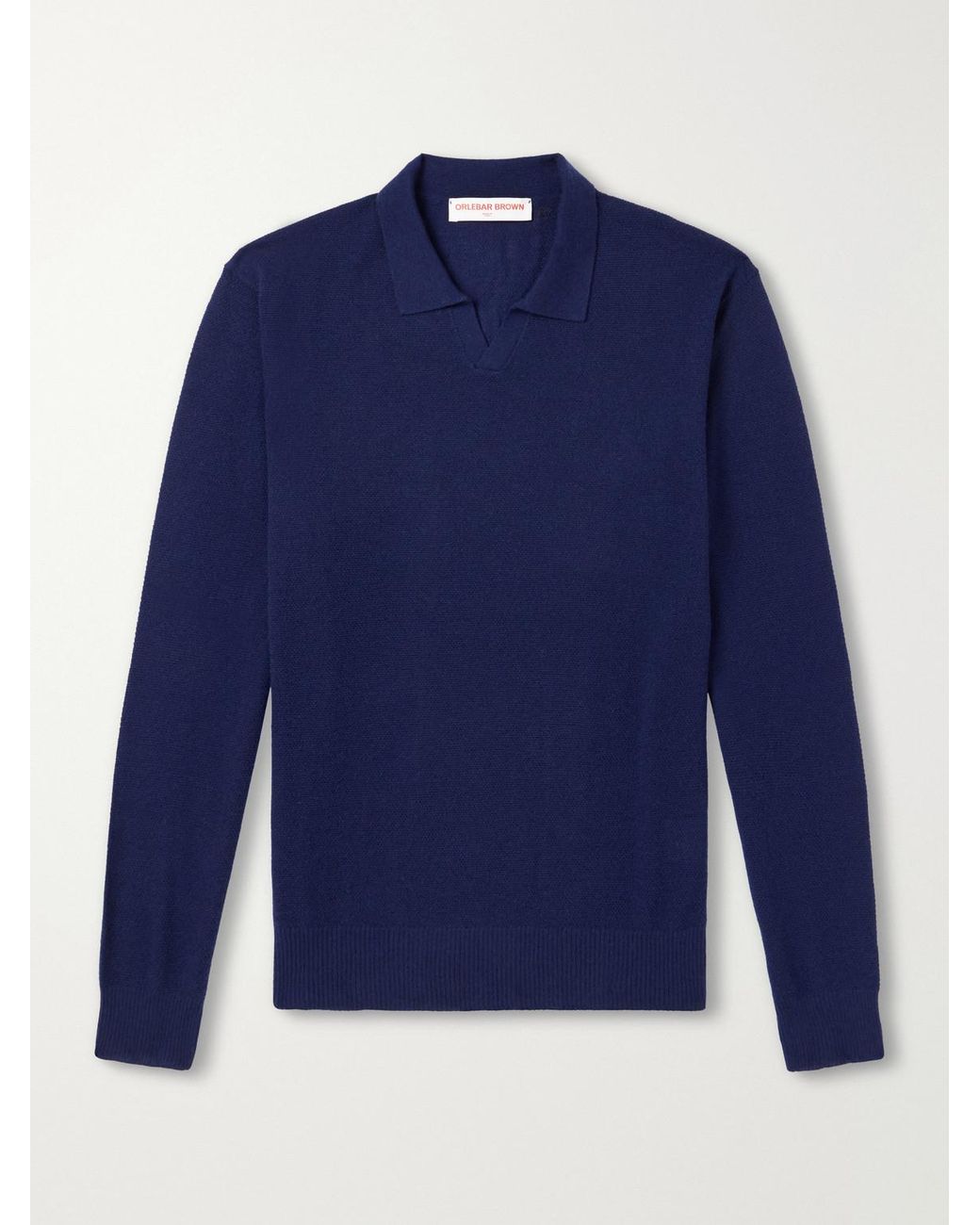 Orlebar Brown Blue Bresson Cashmere Polo Shirt for men