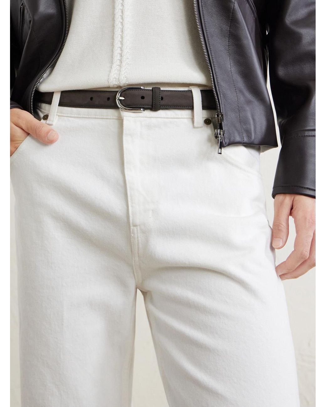 Morjas Brown The Belt 2.5Cm Nubuck Belt for men