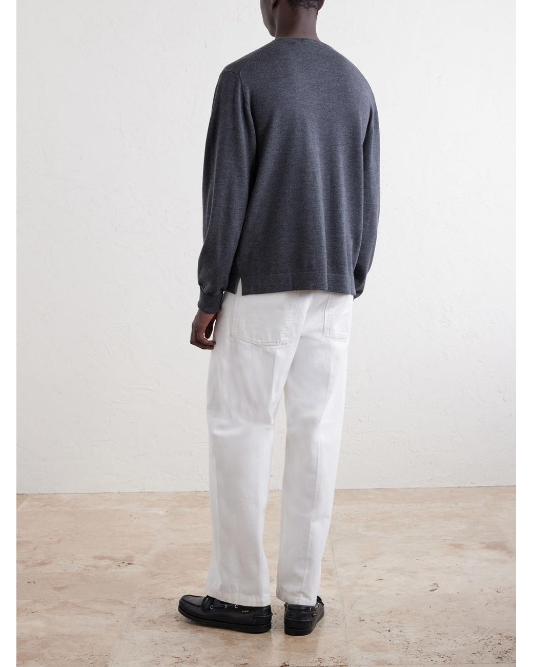 Officine Generale Blue Nina Merino Wool Sweater for men
