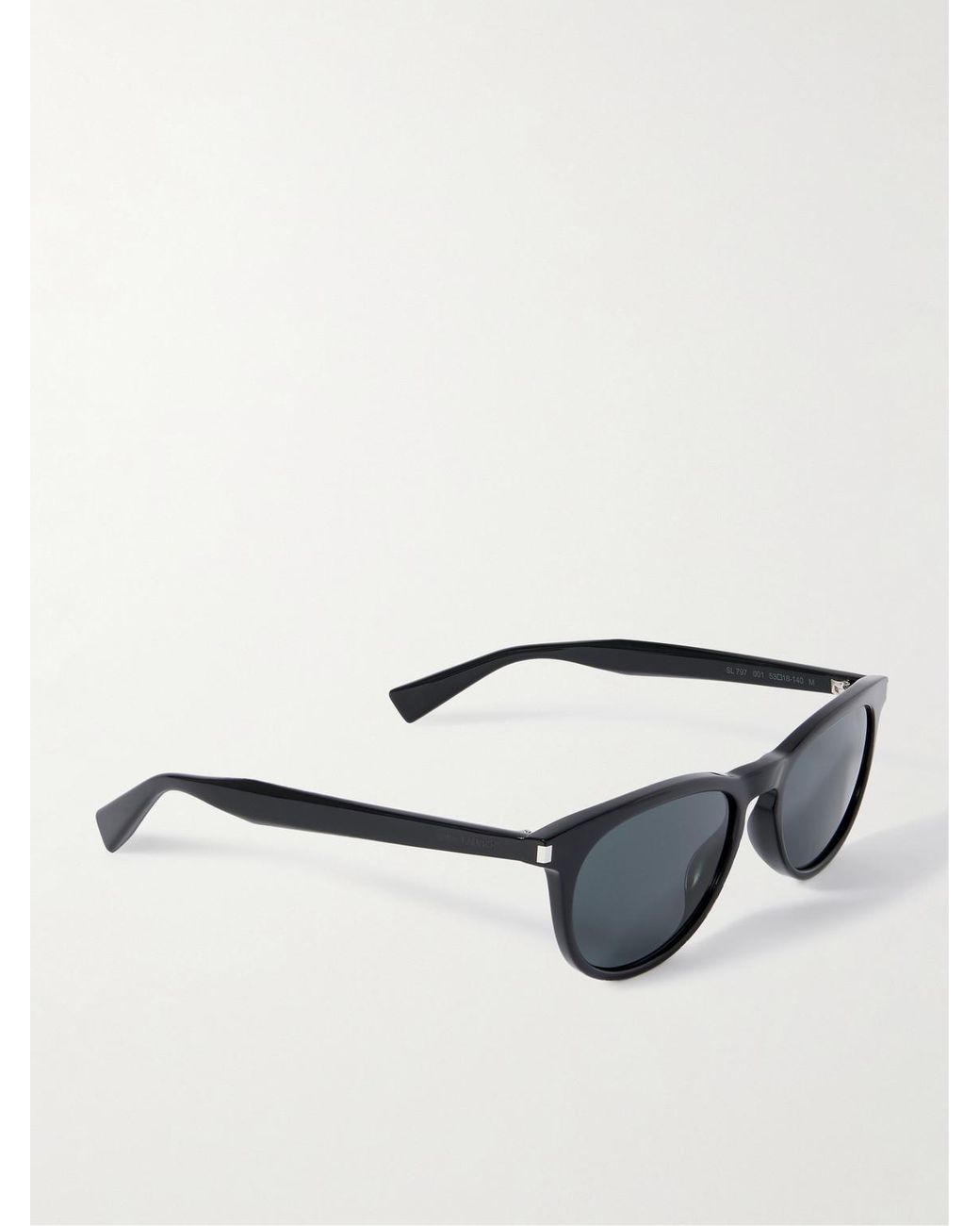Saint Laurent Black Round-Frame Recycled-Acetate Sunglasses for men