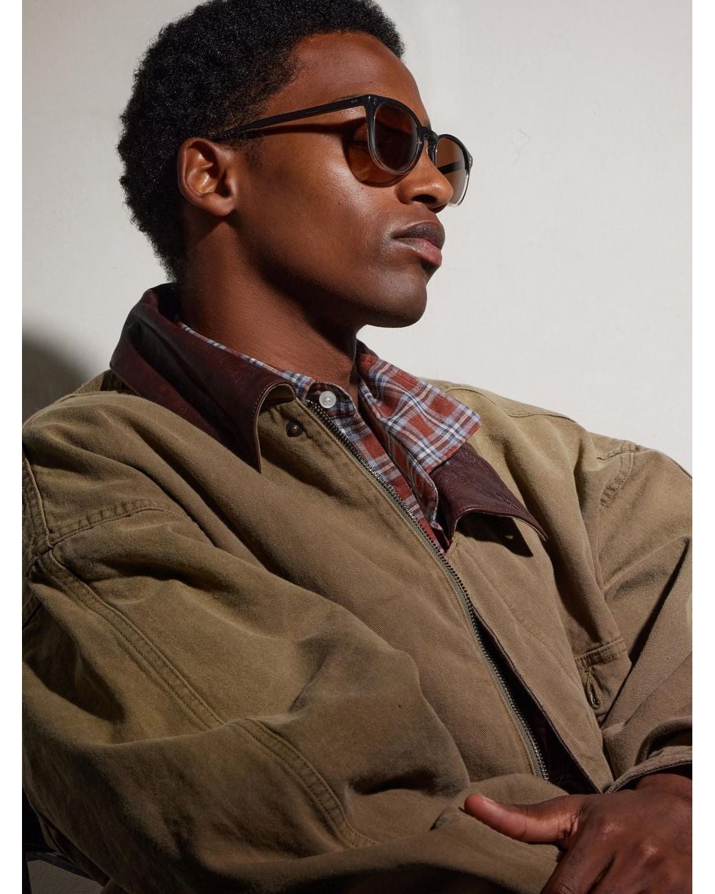 Oliver Peoples Brown Finley Esq. Round-frame Acetate Sunglasses for men
