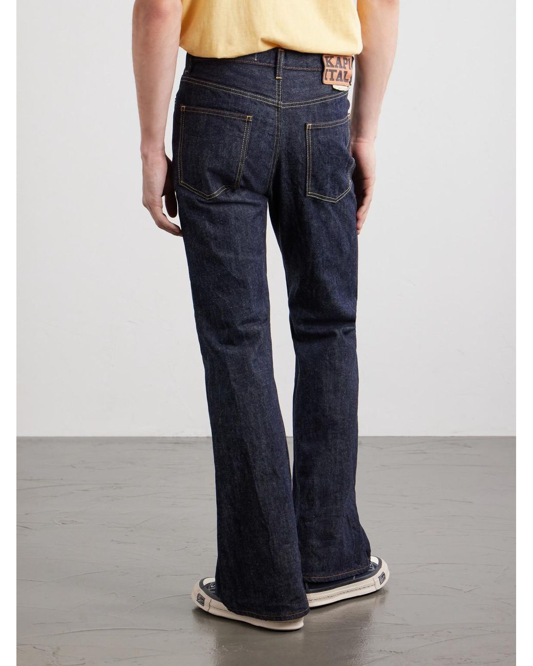 Kapital Blue Okabello Straight-Leg Flared Jeans for men
