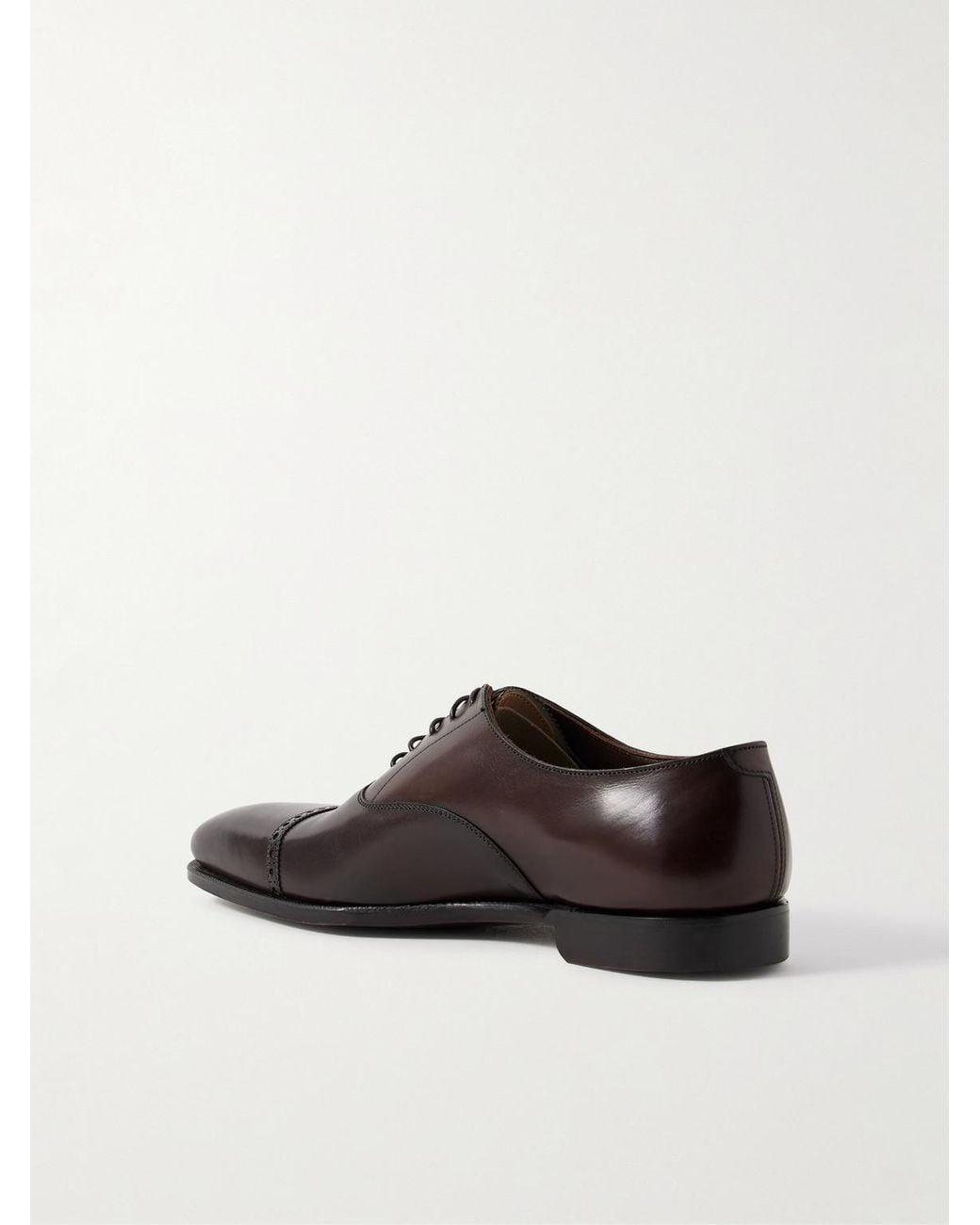 George Cleverley Brown Charles Cap-Toe Leather Oxford Shoes for men