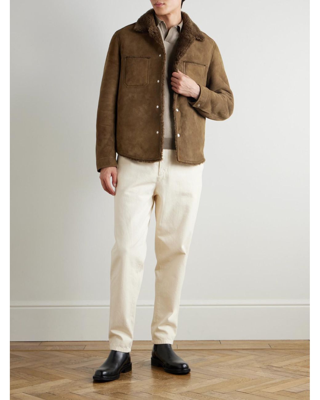 Mr P. Brown Shearling Jacket for men
