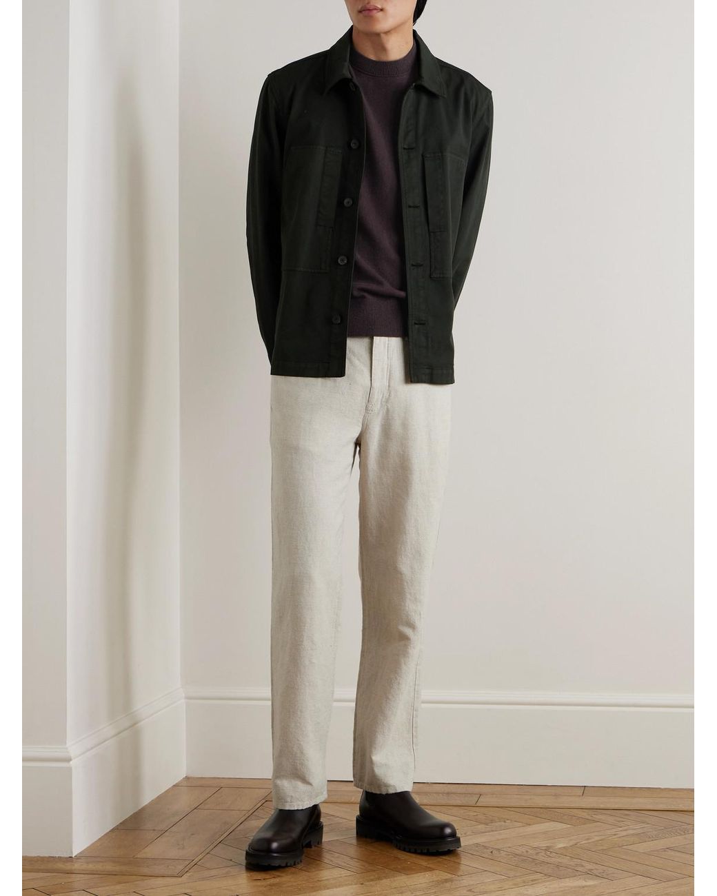 Mr P. Purple Curtis Cashmere Sweater for men
