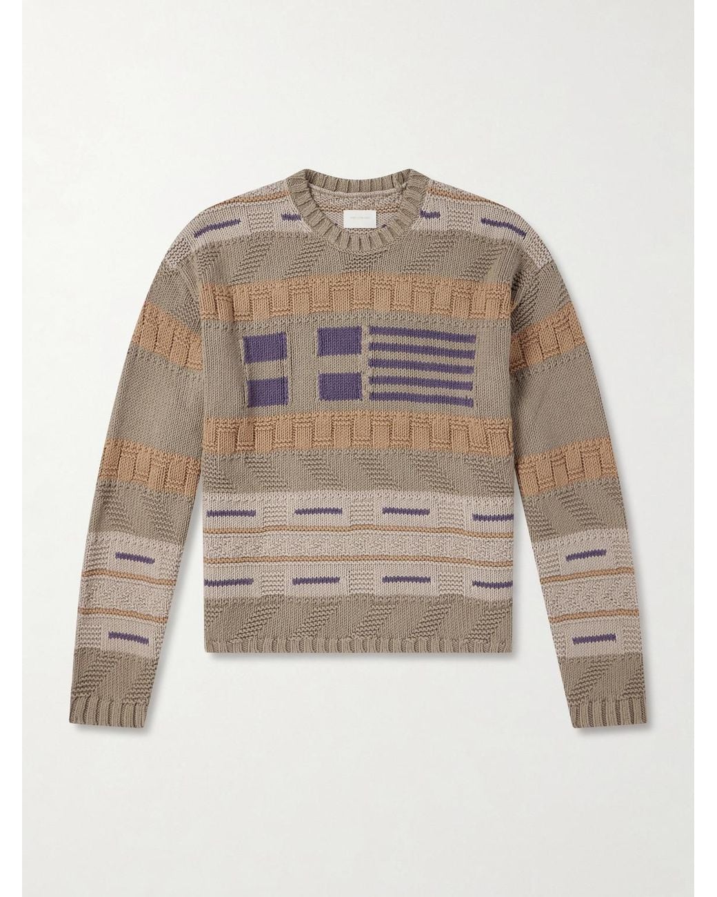 Aimé Leon Dore Natural Knitted Cotton Sweater for men